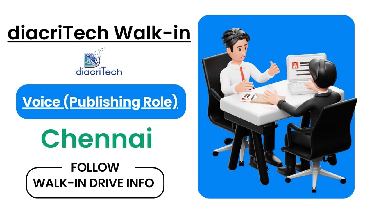 diacriTech Walk-in Freshers with Any Degree