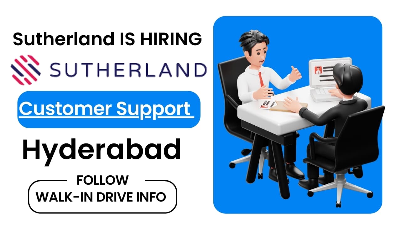 Sutherland Walkin for Customer Support Executive