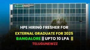 HPE Hiring Fresher for External Graduate for 2025