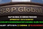 S&P Global is hiring fresher for Apprentice- Data Scientist role 2024