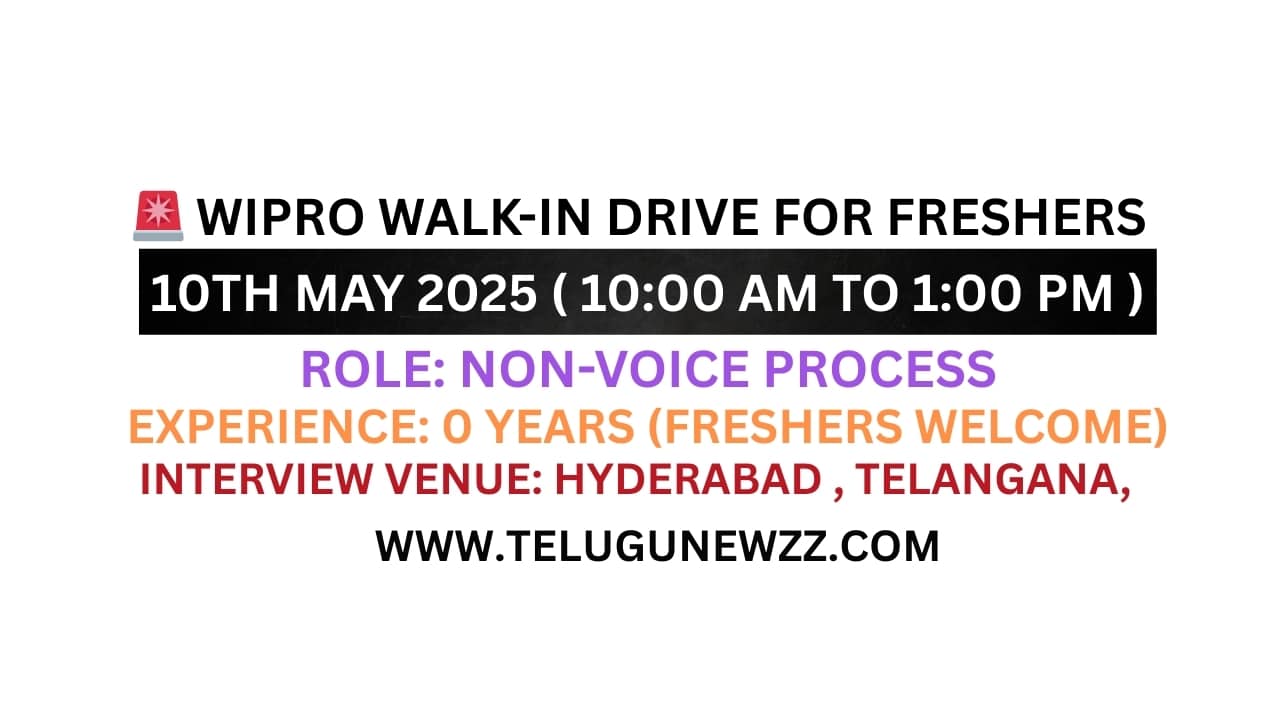Wipro walk-in drive 2025