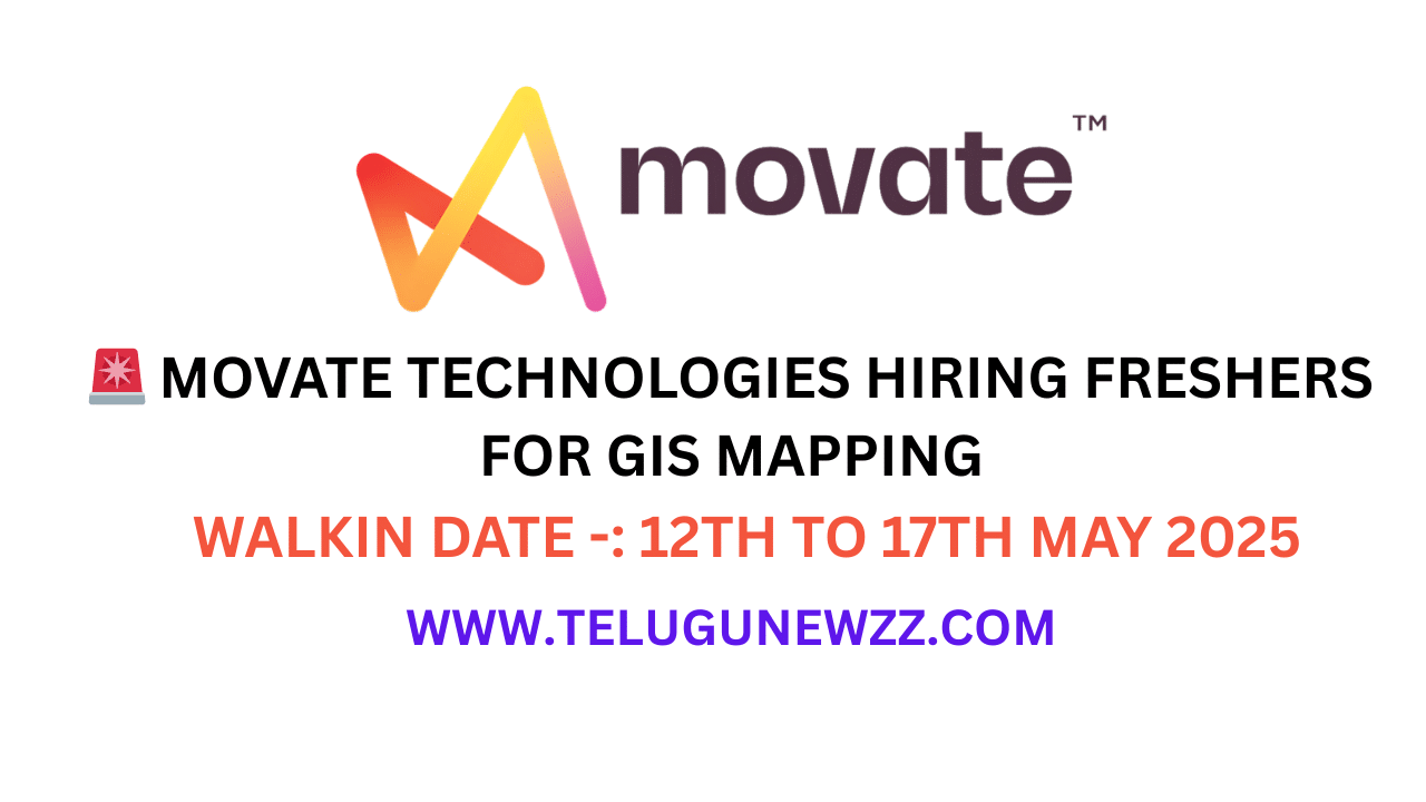 Movate Technologies Hiring Freshers for GIS Mapping – Walk-In Interview in Hyderabad