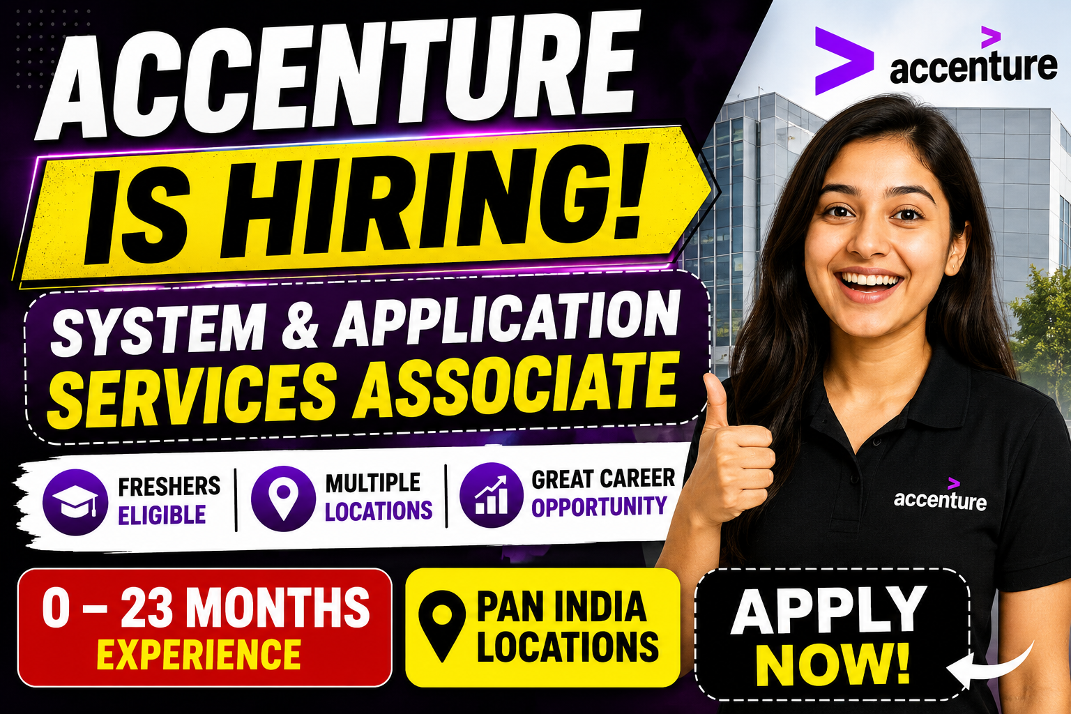 Accenture Hiring Freshers for System and Application Services Associate ...
